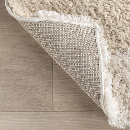 nuLOOM Gloria Abstract Shag Area Rug, 6' 7" x 9', Beige