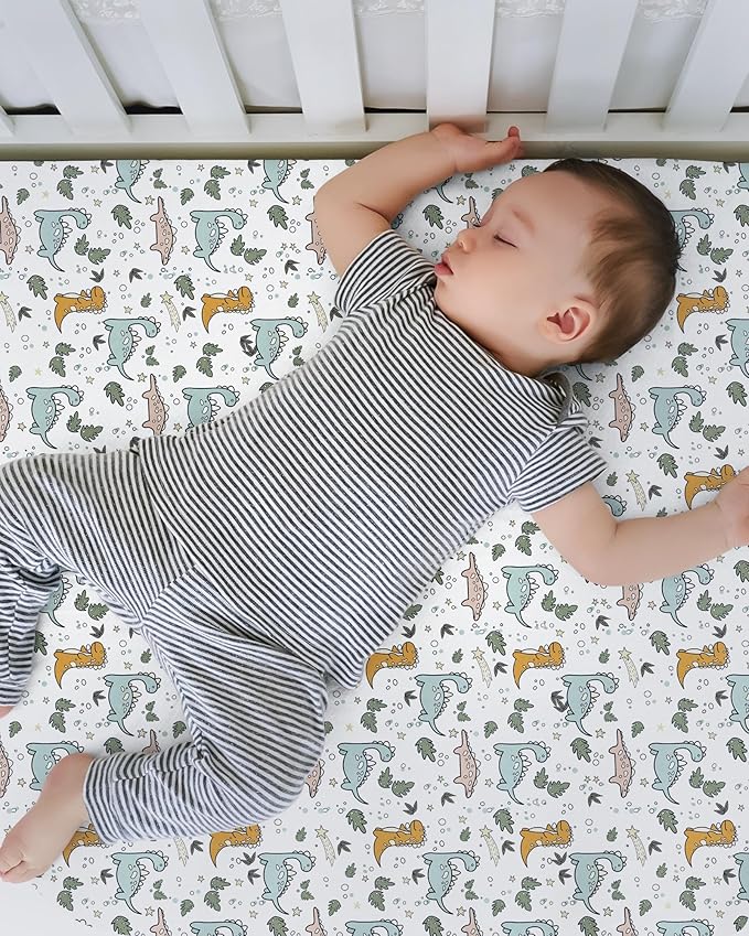 Baby Crib Sheets Boy Girl for Standard Crib Mattress - Ultra Soft Jersey Knit Neutral Crib Mattress Sheet, Safe and Snug, Durable, Stylish Crib Sheet Fitted, 28''x52''x9'' Extra Deep Pocket