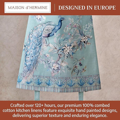 Maison d' Hermine 100% Cotton Apron for women with Pocket Kitchen Chef Apron for Men Cooking Easter Decorations
