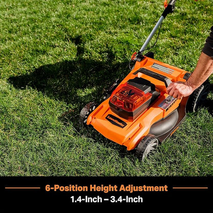 LawnMaster CLMF4819A 48V MAX* 19-inch Brushless Cordless Mower with 2X24V MAX* 4.0Ah Battery and a Dual Charger