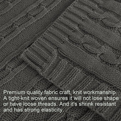 NTBAY 100% Pure Cotton Cable Knit Toddler Blanket, Super Soft Warm Breathable 30x40 Baby Blanket for Crib, Stroller, Nursery, Travel, Newborn, 30x40 Inches, Grey