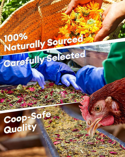 BUCATSTATE Chicken Nesting Herbs 21.1oz, Nesting Herbs for Chicken Coop with 10 Dried Floral Poultry Herbs, Nest Box Aromatic Refresher to Increase Egg Production