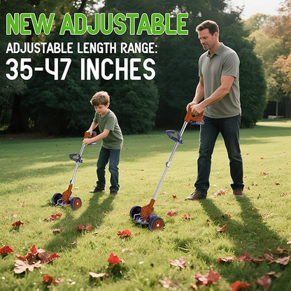 Weed Wacker Cordless Adjustable Weed Eaters 3 in 1 Electric String Trimmer Lawn with Two Battery with Charger Comes with Multiple Blades for Yard,Green,Garden(Coffee)