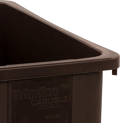 Carlisle FoodService Products 34202369 TrimLine Rectangle Waste Container Trash Can Only, 23 Gallon, Dark Brown