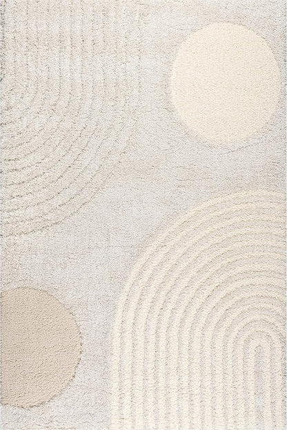 nuLOOM Gloria Abstract Shag Accent Rug, 2x3, Beige