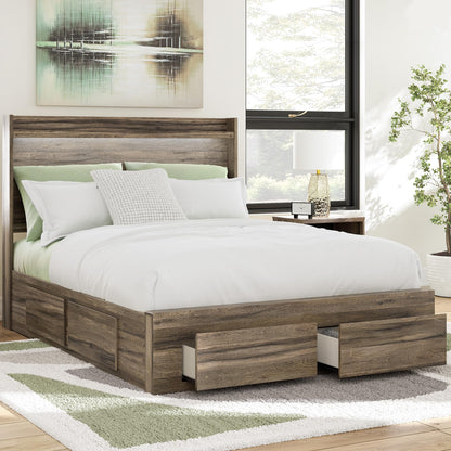 Queen Panel Storage Bed