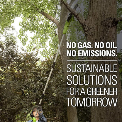 Greenworks 40V 8 inch Cordless Pole Saw Battery and Charger Not Included, PS40B00