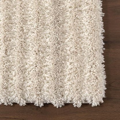 nuLOOM Gloria Abstract Shag Area Rug, 5x7, Light Brown
