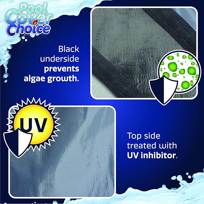 Winter Swimming Pool Cover for 21 ft x 41 ft Aboveground Oval Pool Size, Value Plus Choice Series, Solid Material, Color - Denim Blue, Pool Cover Choice 352141-4CHOICE