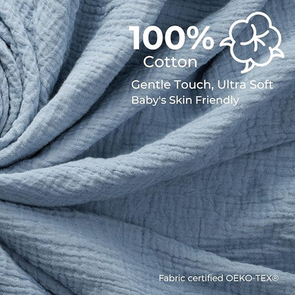 Momcozy Bear Loveys for Babies with Cotton - Soft Security Blanket for Boy or Girl for Self-Soothing On-The-Go-Portable & Anti-Drop Design - Newborn Gift，Must Have（Blue 14 inch）