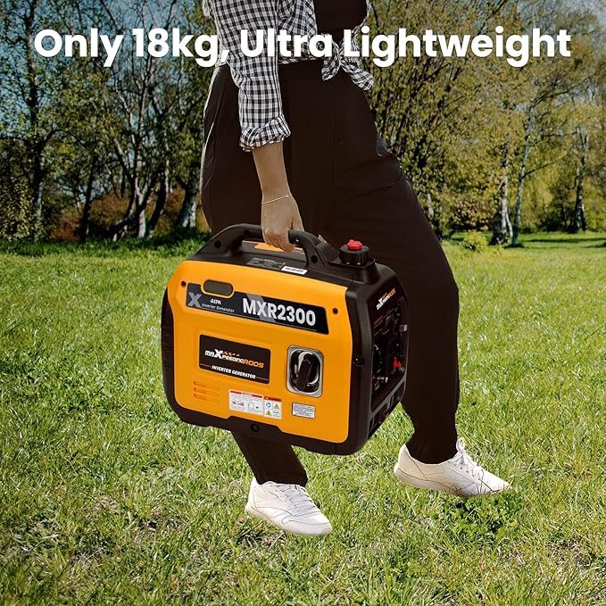 maXpeedingrods 2300W Portable Inverter Generator,40lbs,Gas Powered,Quiet Generator,Backup Power Supply for Outdoor Camping RV Ready,EPA/ISO Compliant