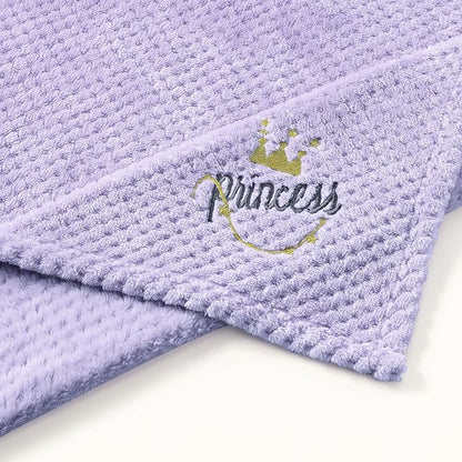 CREVENT 30''X40'' Cute Cozy Fluffy Warm Baby Blanket for Girls Infants Toddlers' Bedding Crib Cot Stroller, Baby Shower Birthday Newborn's Gift - Purple Crown 75X100cm