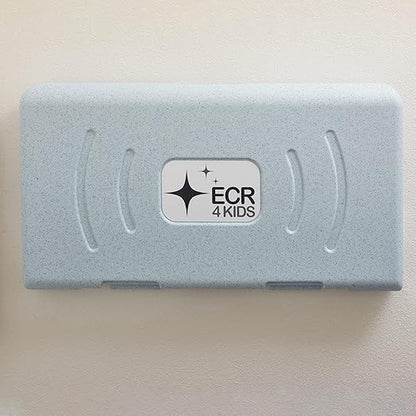 ECR4Kids Horizontal Wall-Mounted Changing Station, Baby Changer, Blue/Grey Speckled