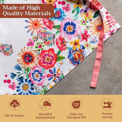 Maison d' Hermine 100% Cotton Apron for women with Pocket Kitchen Chef Apron for Men Cooking Easter Decorations