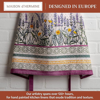 Maison d' Hermine 100% Cotton Apron for women with Pocket Kitchen Chef Apron for Men Cooking Easter Decorations