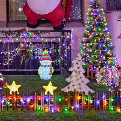 JMEXSUSS 100 LED Christmas Lights Indoor Plug in, 33ft 8 Mode Globe String