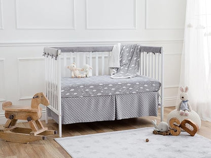 American Baby Company Heavenly Soft Chenille Sherpa Receiving Blanket, 3D Gray, 30" x 35", Warm and Cozy for Boys and Girls, Ideal for Baby Carrier, Stroller, and Travel