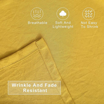 FLXXIE 4 Pieces Toddler Bedding Set, Soft and Breathable Microfiber Crib Sheet Set, Includes Quilted Comforter, Flat Top Sheet, Fitted Sheet, Envelope Pillow Case for Boys and Girls, Yellow