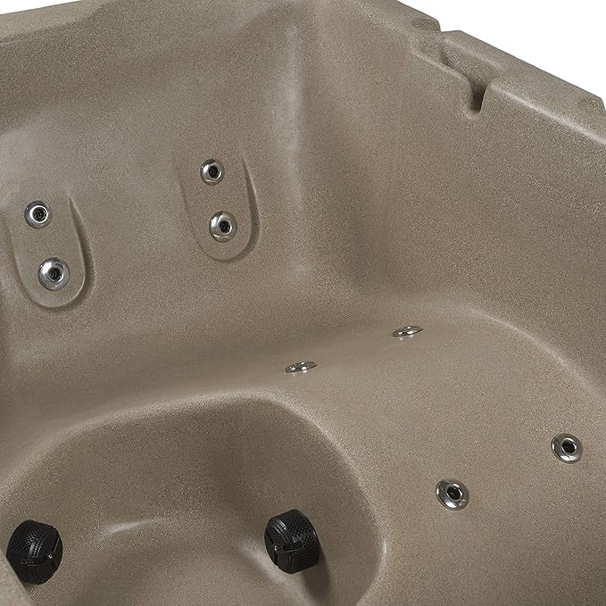 Aqualife Current Hot Tub, 4-Adult Capasity, Plug and Play Spa with Stainless Steel Heater and Free Clip on Cover for Protection